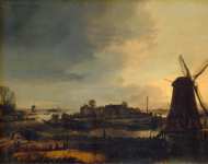 Neer Aert van der Landscape with a Windmill - Hermitage